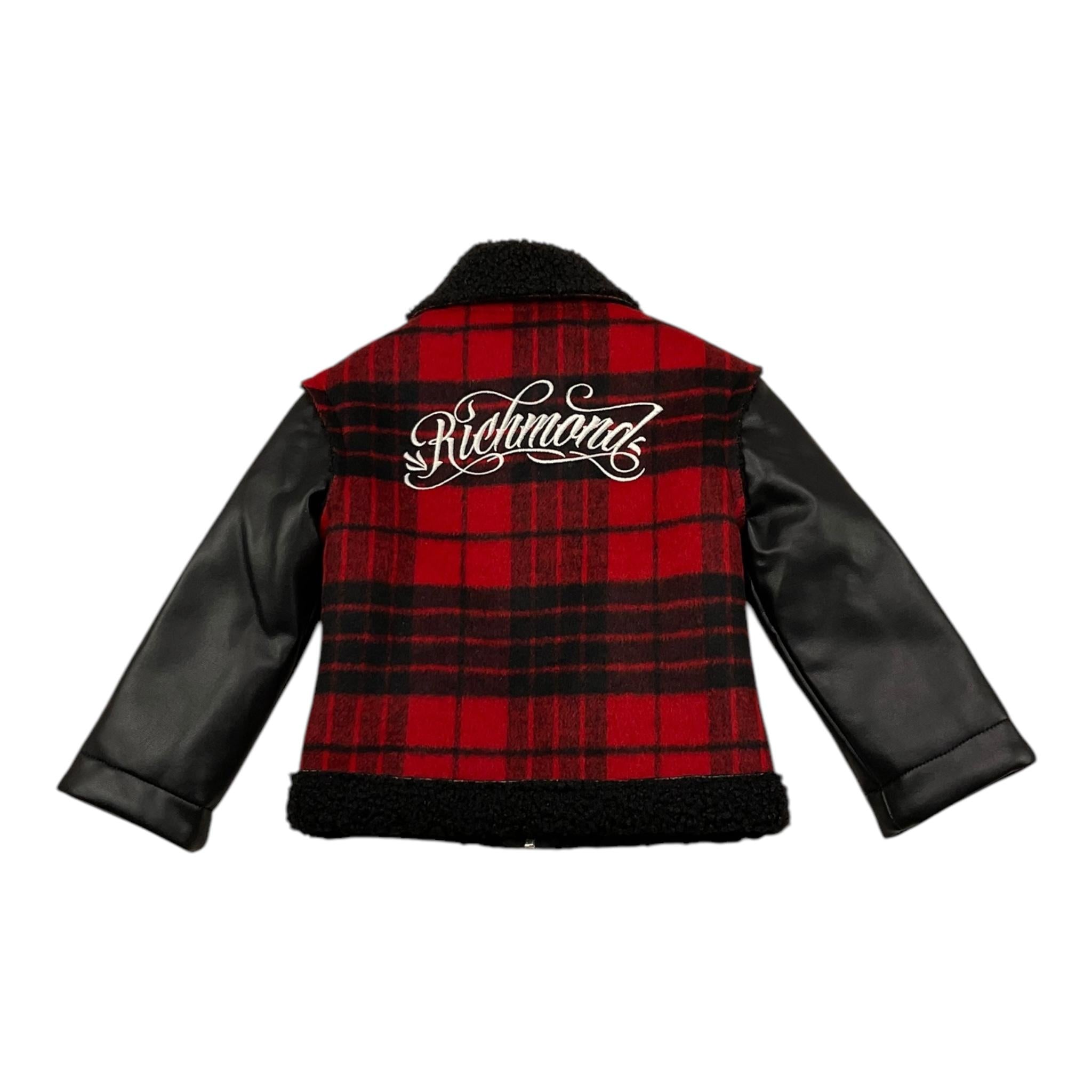 JOHN RICHMOND giubbino tinta unita con zip e fantasia scozzese Rosso per Neonato RIA25036GB ROSSO JOHN RICHMOND 