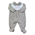 Isabel & Martinez Tutina Manica Lunga Tinta Unita con Ricami per Neonata IM25N451 BEIGE ISABEL & MARTINEZ 