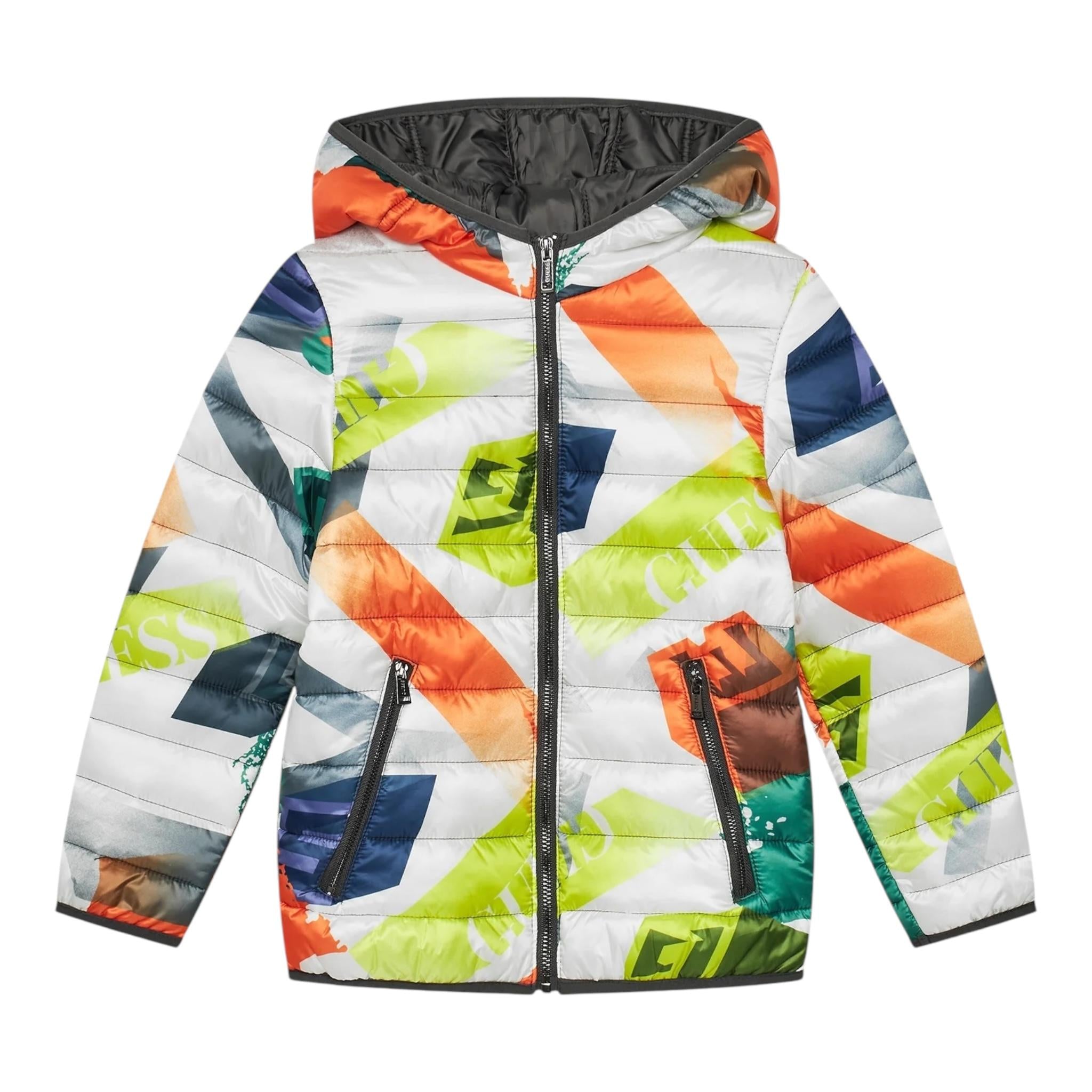 GUESS giubbino tinta unita con stampa fantasia Bianco per Neonato N4RL02WB310 BIANCO GUESS 