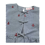 Saint Barth Camicia Mezza Manica Fantasia A Righe per Bambina ALYSON BLU SAINT BARTH 