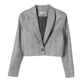 TWINSET giacca tinta unita con microfantasia Grigio per Bambina 242GJ2180 GRIGIO TWINSET 