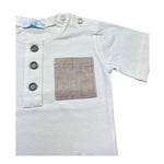 Manuel & Frank Body Mezza Manica Tinta Unita per Neonato MF7142I PANNA MANUEL & FRANK 