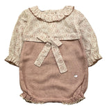 PAZ RODRIGUEZ pagliaccetto manica lunga bicolore Bianco/rosa per Neonata 005121159 BIANCO/ROSA PAZ RODRIGUEZ 