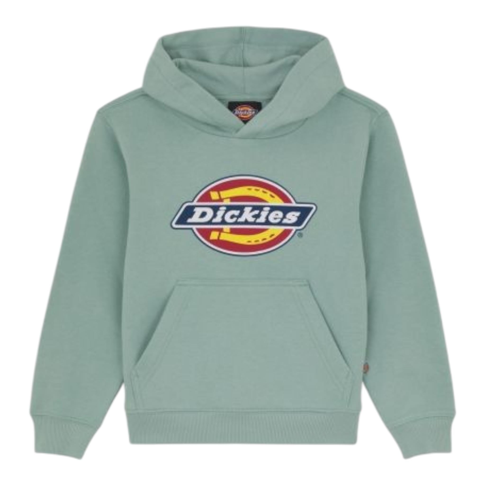 DICKIES felpa chiusa con cappuccio tinta unita con logo Verde acqua per Bambina DK0KWR27J591 VERDE ACQUA DICKIES 