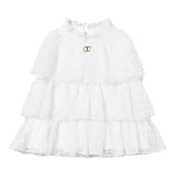 Twinset Camicia Tinta Unita Giromanica con Ricami per Bambina 251GJ2526 BIANCO TWINSET 