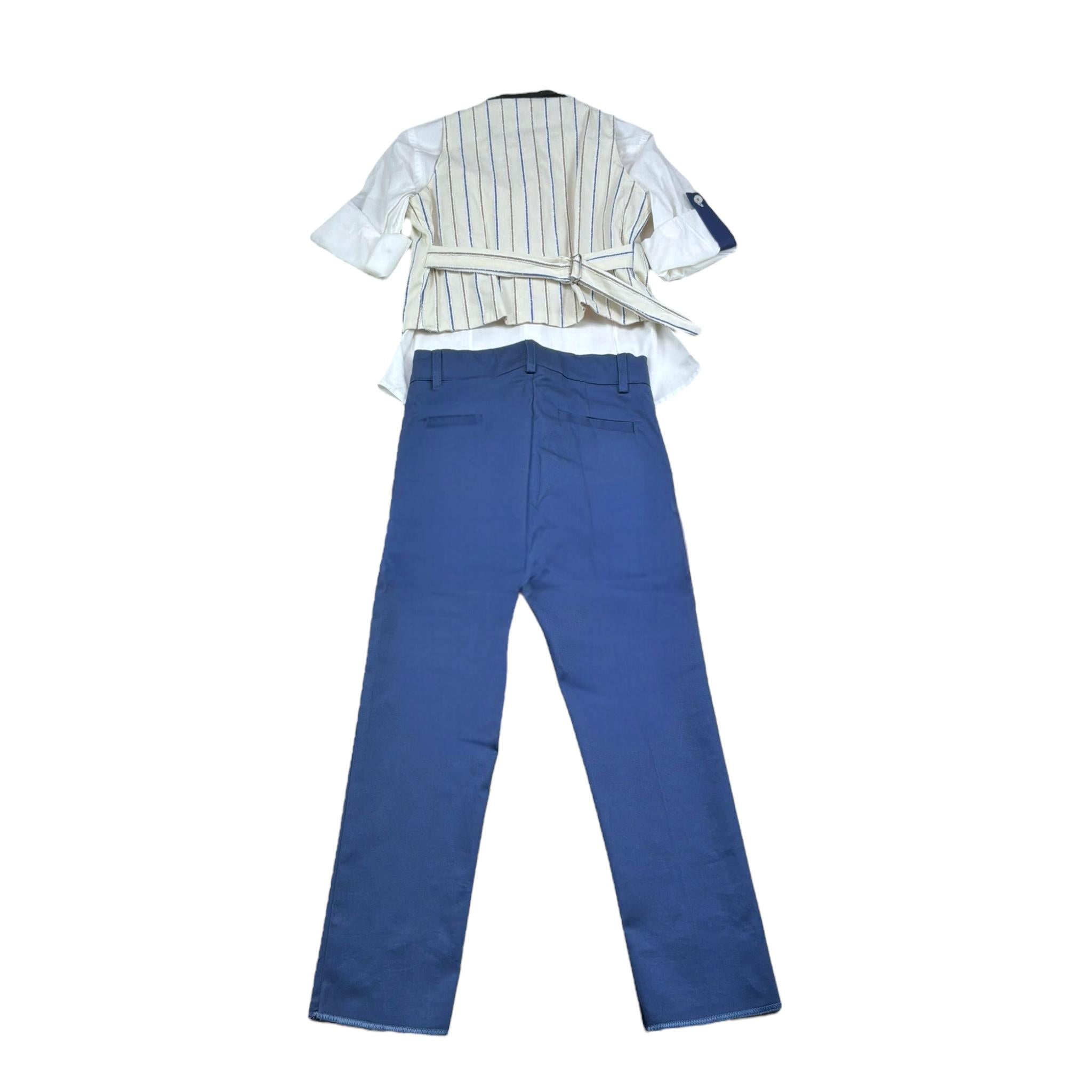 Mai'S Kids Completo 4 Pezzi Pantalone-Gilet-Camicia-Papillions per Neonato COMP001 BEIGE MAI'S KIDS 