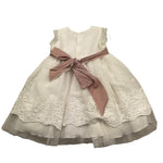 Pontoporponto Abito Giromanica Cerimoniale Tinta Unita per Neonata 6356 BIANCO PONTOPORPONTO 