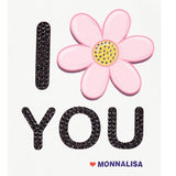 Monnalisa Shirt Girocollo Tinta Unita con Stampa per Neonata 19D632N BIANCO MONNALISA 