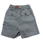 Saint Barth Bermuda Bicolore con Fantasia A Righe per Bambino MRE0001 BLU SAINT BARTH 