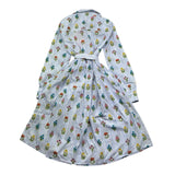 Saint Barth Abito Manica Lunga Fantasia A Righe per Bambina PHILIPA BIANCO SAINT BARTH 