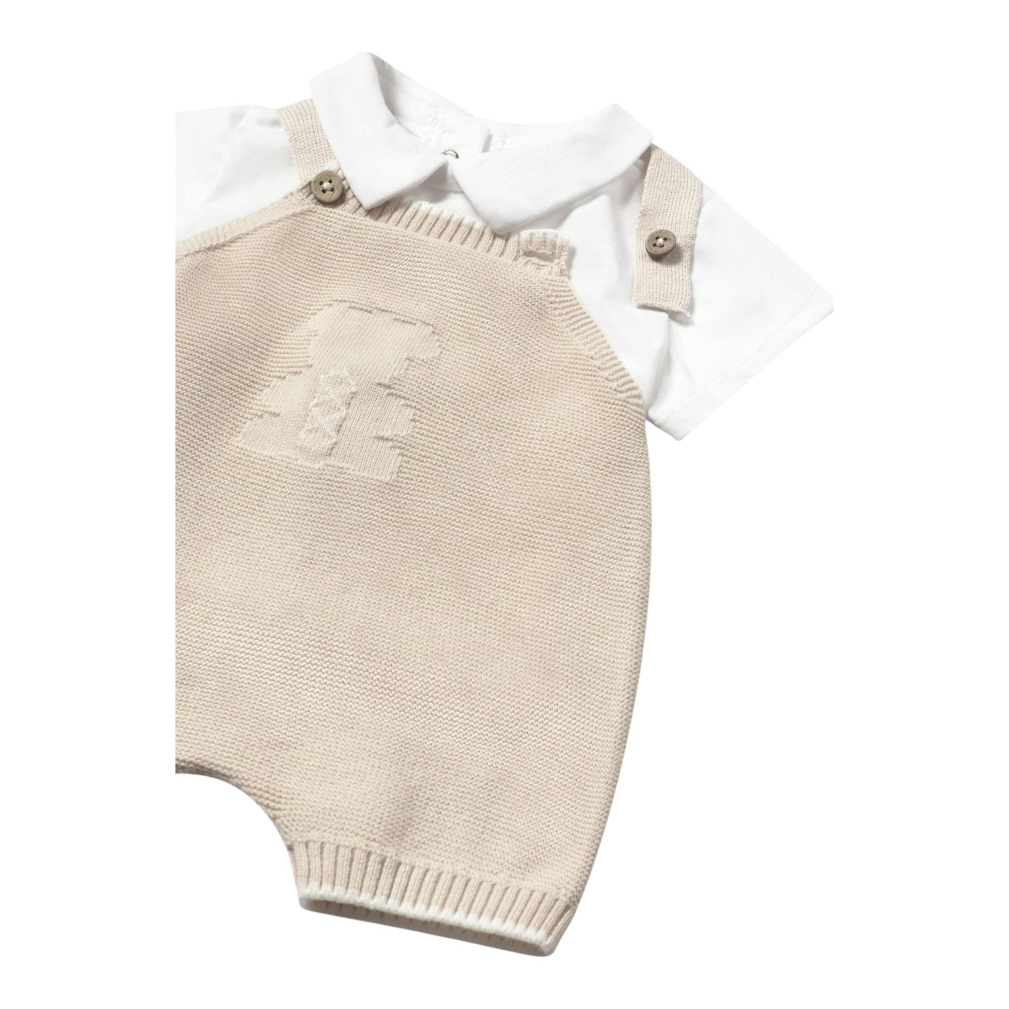 Mayoral Completo 2 Pezzi T-Shirt-Pagliaccetto per Neonato 1607X BEIGE MAYORAL 