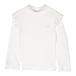 MONNALISA shirt tinta unita con rouches Panna per Bambina 31D623J PANNA MONNALISA 