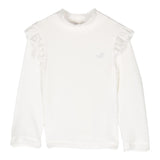 MONNALISA shirt tinta unita con rouches Panna per Bambina 31D623J PANNA MONNALISA 