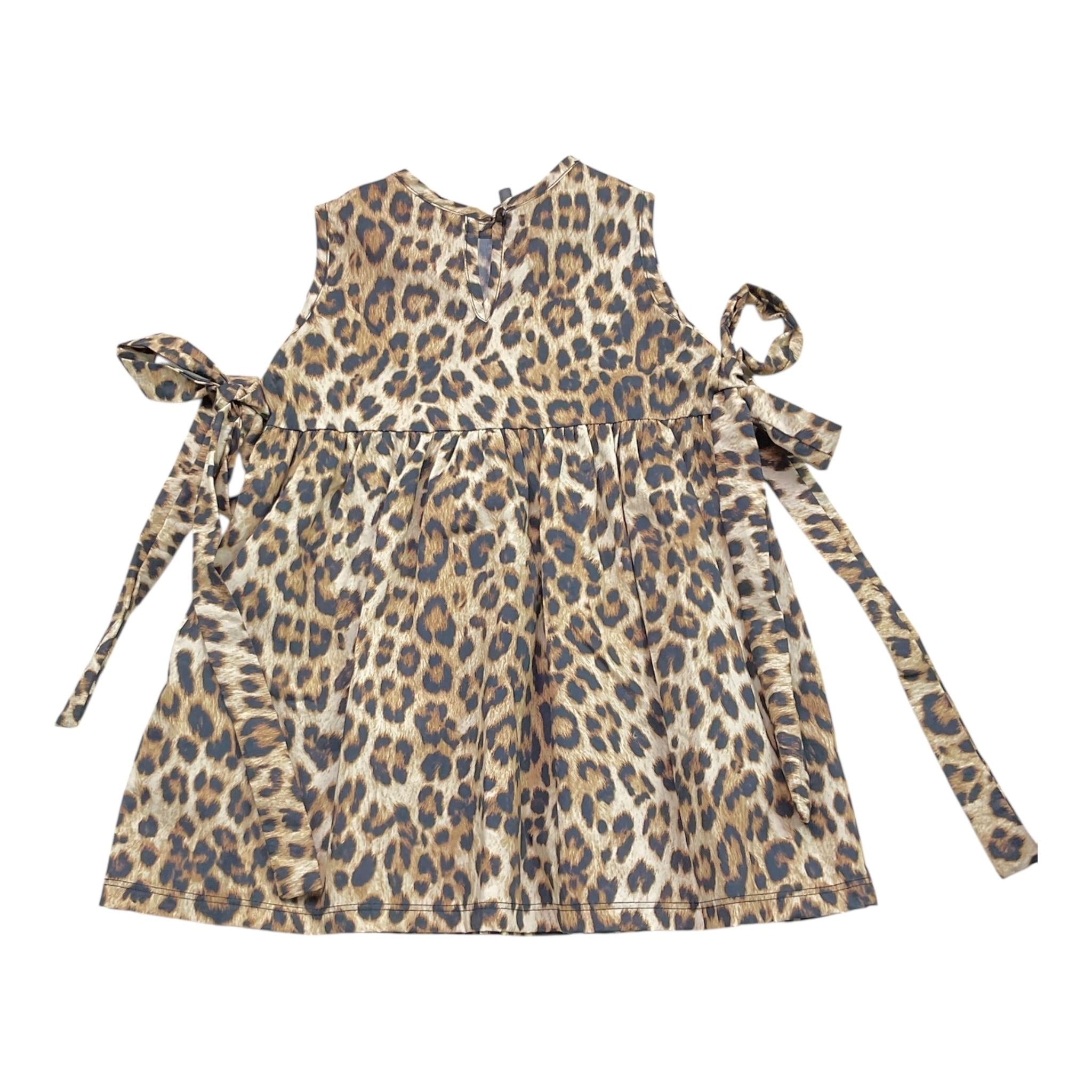 Mousse Abito Tinta Unita con Fantasia Maculata per Neonata LEOCHIC BEIGE MOUSSE 