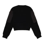 LIU JO maglia girocollo tinta unita con tasche alle maniche Nero per Bambina GF4215XX NERO LIU JO 