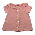 Babyvip T-Shirt Tinta Unita con Colletto per Neonata T1556 SALMONE BABYVIP 