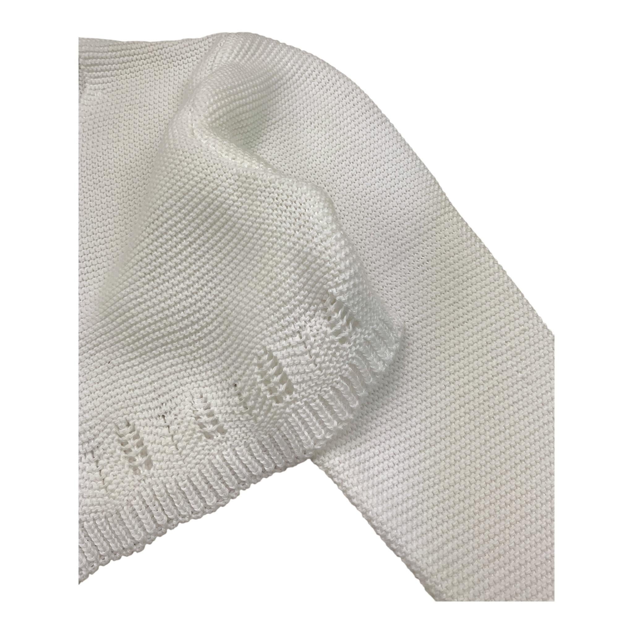 Barcellino Coprispalle Tinta Unita In Filo per Neonata 120821N BIANCO BARCELLINO 