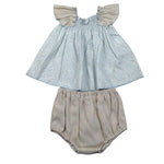 La Stupenderia Completo 2 Pezzi Camicia-Coulotte  per Neonata TBCT56 BIANCO LA STUPENDERIA 