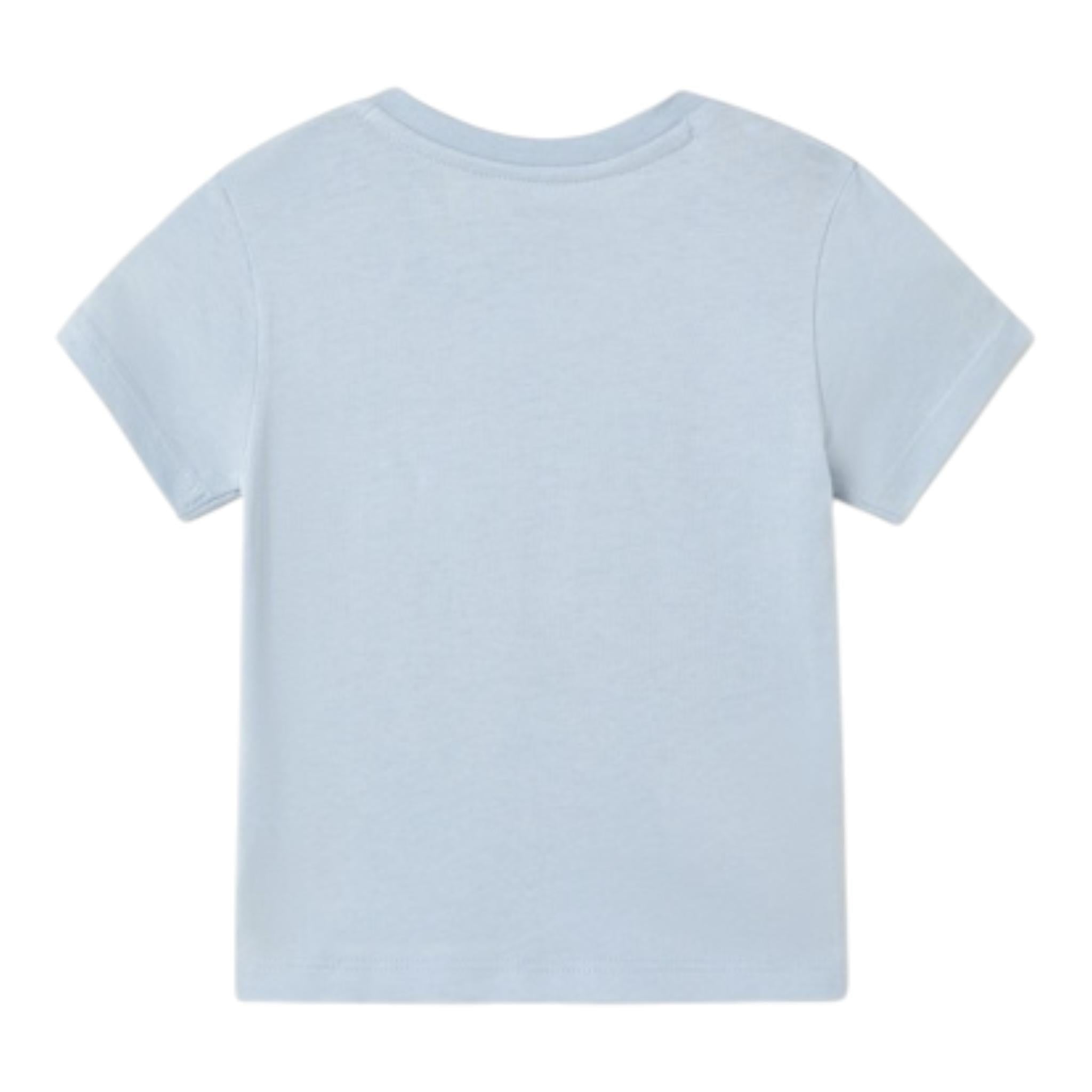 Mayoral T-Shirt Girocollo Tinta Unita con Stampa per Neonato 1053 AZZURRO MAYORAL 