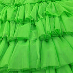 Y-Clu Abito Tinta Unita con Balze per Bambina Y19170 VERDE Y-CLU 