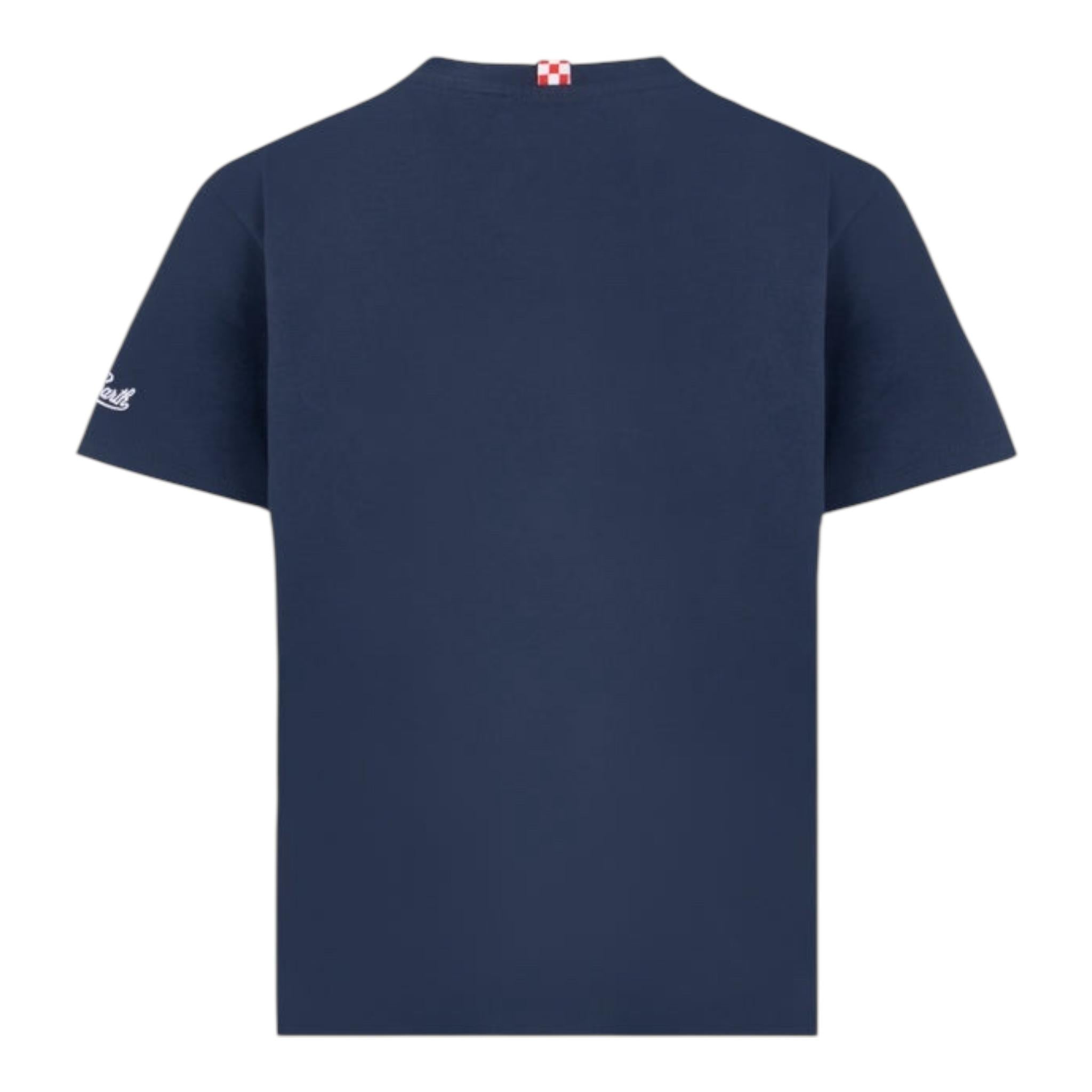 Saint Barth T-Shirt Girocollo Tinta Unita Stampa Pesce per Bambino TSH001 BLU SAINT BARTH 