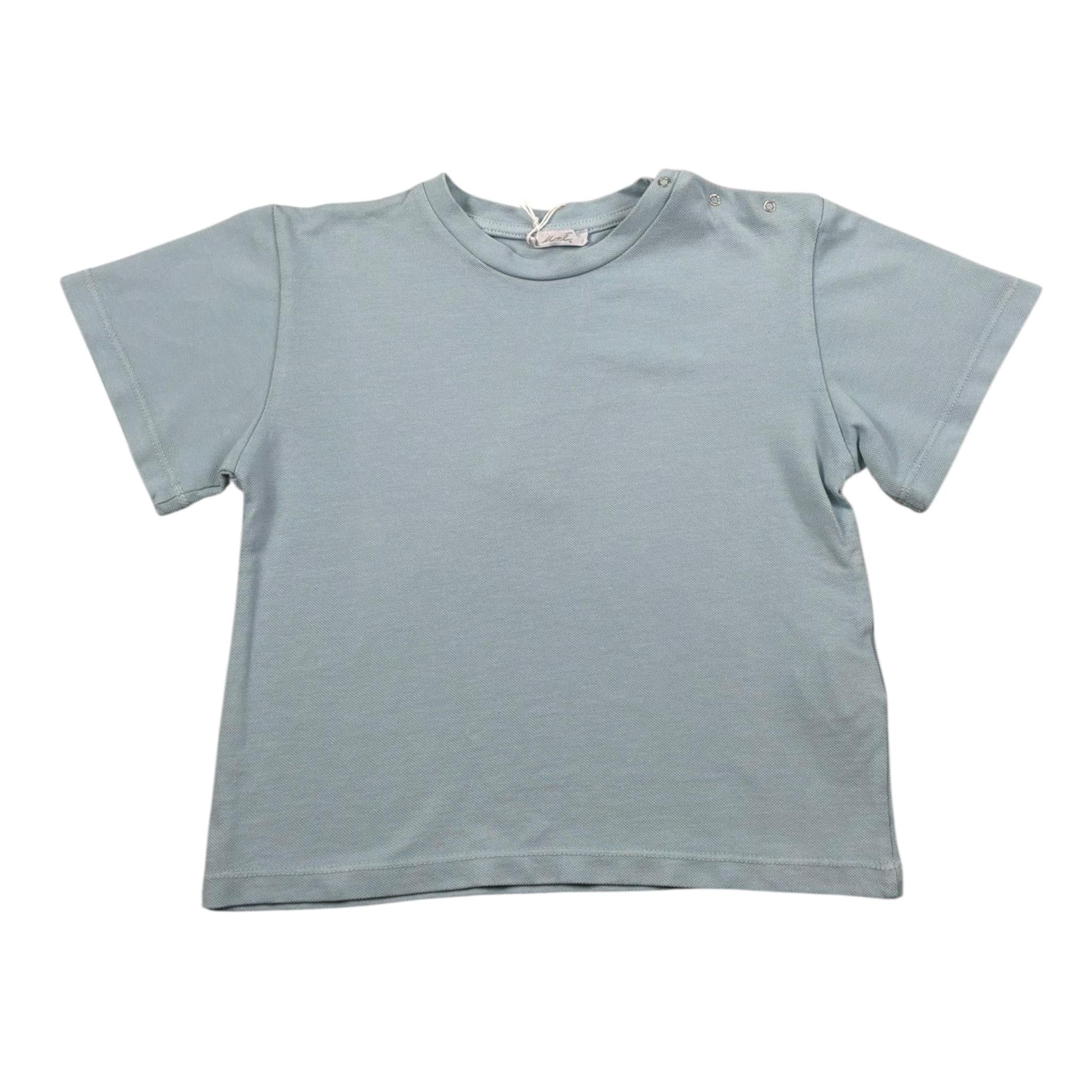 M+E' T-Shirt Girocollo tinta unita Azzurro per Bambino UEM0479 AZZURRO M+E' 