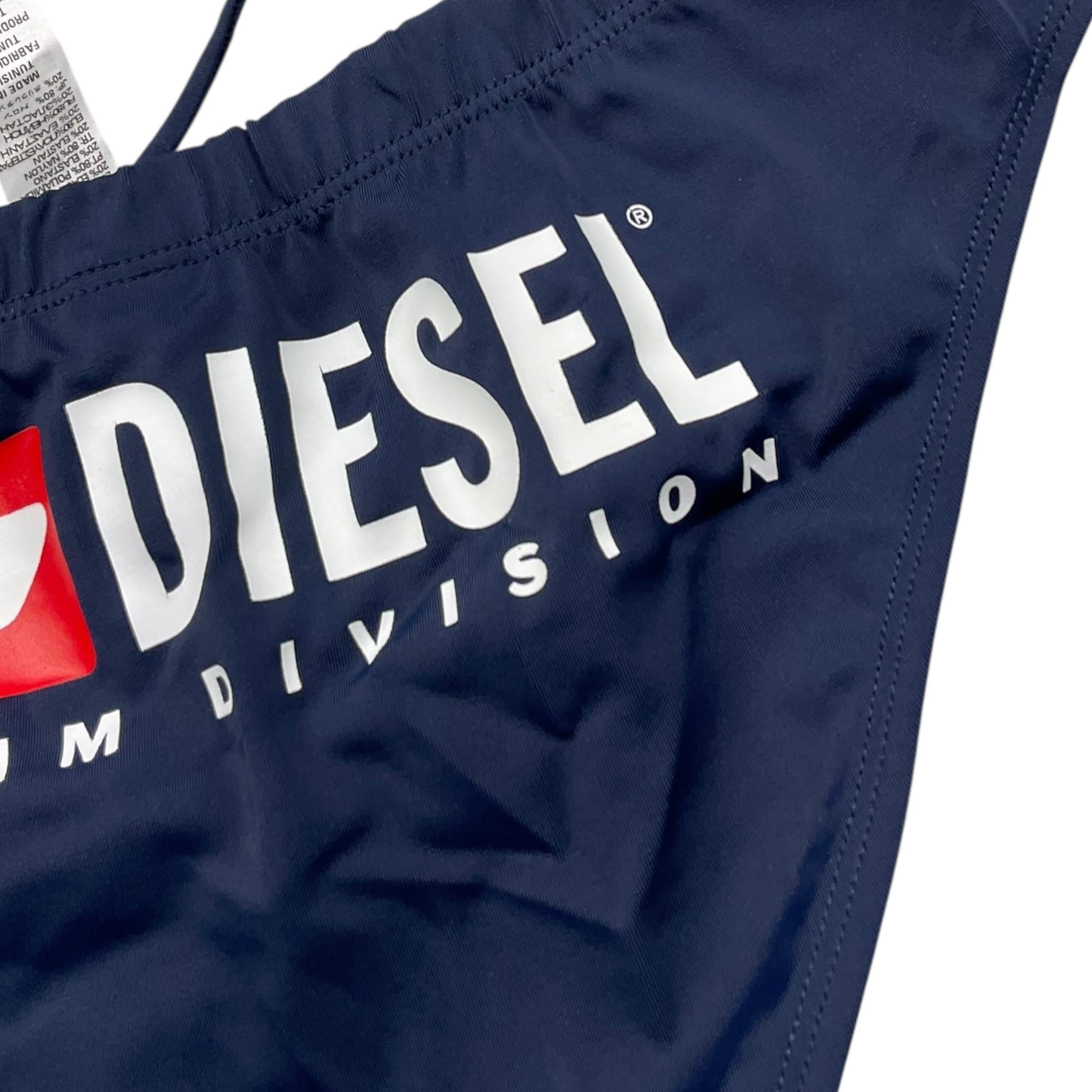 Diesel Costume Mutanda Tinta Unita con Stampa per Bambino 00J49H BLU DIESEL 