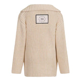 Dou Dou Cardigan Tinta Unita con Bottoni per Bambina DW9P00 BEIGE DOU DOU 
