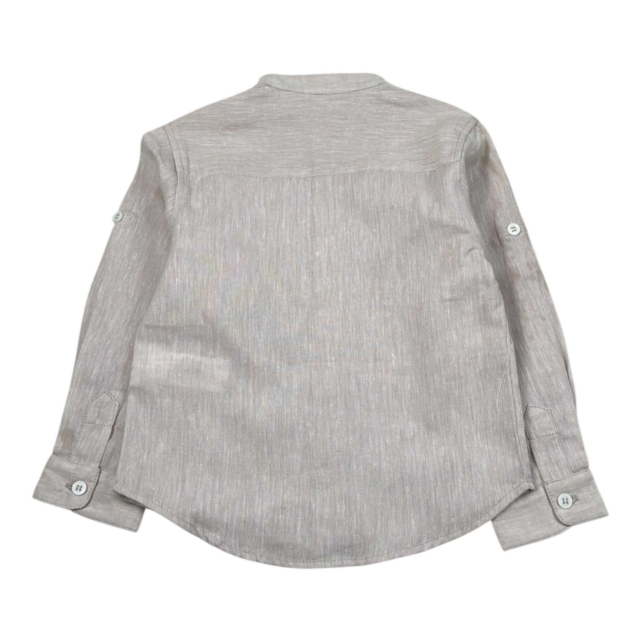 Pure Firenze Camicia Manica Lunga Collo Coreano Tinta Unita per Neonato PC03176X BEIGE PURE FIRENZE 