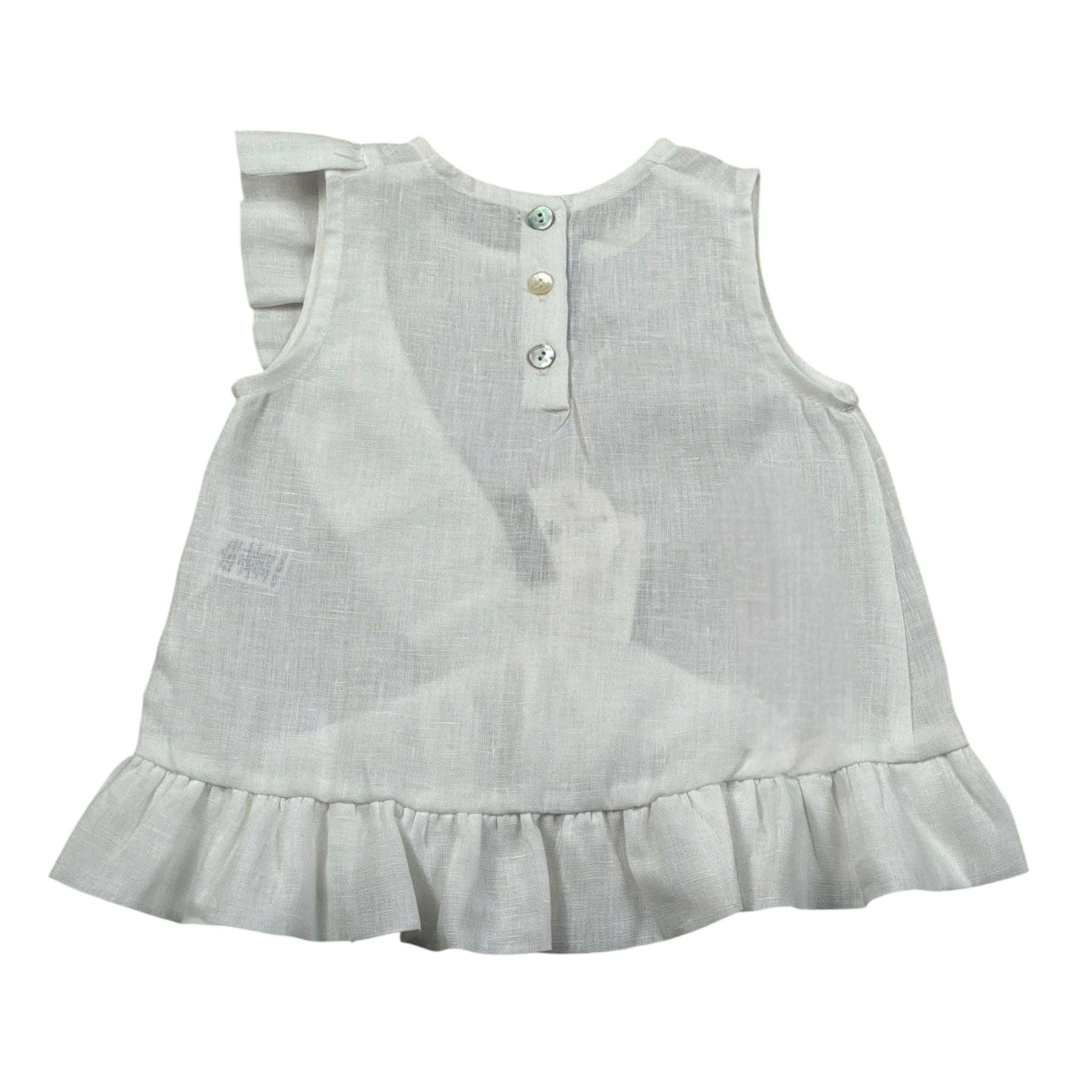 Per Te Top Giromanica tinta unita Bianco per Neonata 33981N BIANCO PER TE 