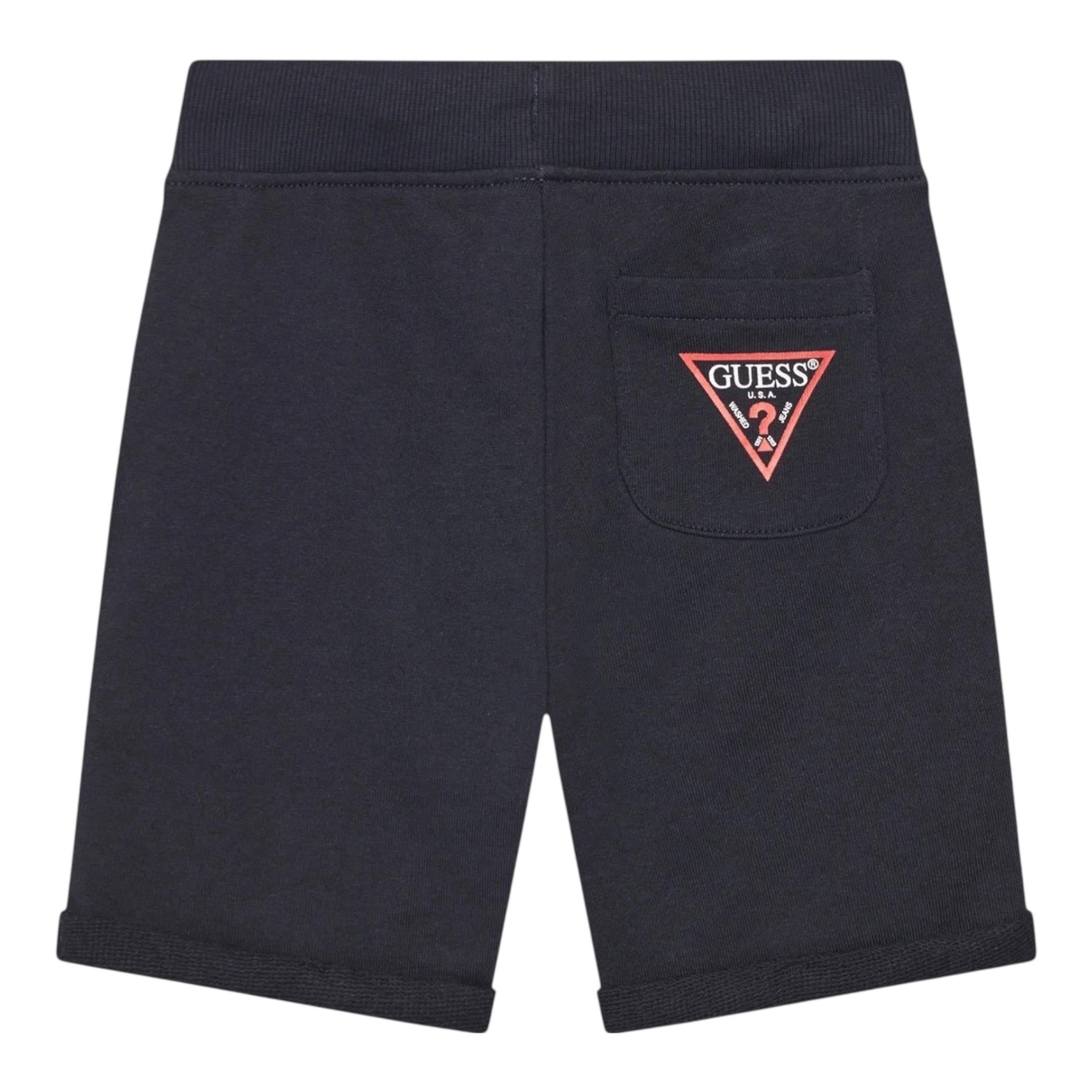 Guess Bermuda Tinta Unita con Logo per Bambino N93Q18KAUG0X BLU GUESS 