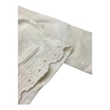 Fracomina Giubbino Crop Tinta Unita con Ricami per Bambina FM0574 BIANCO FRACOMINA 