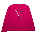 DIXIE shirt girocollo tinta unita con stampe in contrasto Fuxia per Bambina LB38030G42 FUXIA DIXIE 