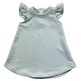 Trussardi Abito Giromanica Tinta Unita con Logo per Neonata TIP26021VE VERDE ACQUA TRUSSARDI 