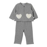 IL GUFO completo 2 pezzi felpa-pantalone tinta unita Grigio per Neonata A24DP500M0100 GRIGIO IL GUFO 