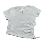 M+E' T-Shirt Girocollo tinta unita con Stampa Bianco per Neonata UE1356 BIANCO M+E' 