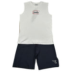 Diadora Completo 2 Pezzi Canotta-Bermuda per Bambino 102181712 BIANCO/BLU DIADORA 