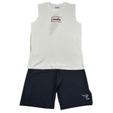Diadora Completo 2 Pezzi Canotta-Bermuda per Bambino 102181712 BIANCO/BLU DIADORA 