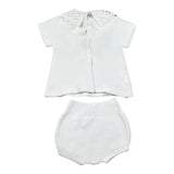 Cnd Completo 2 Pezzi Maglia-Coulotte per Neonata 55817010 BIANCO CND 