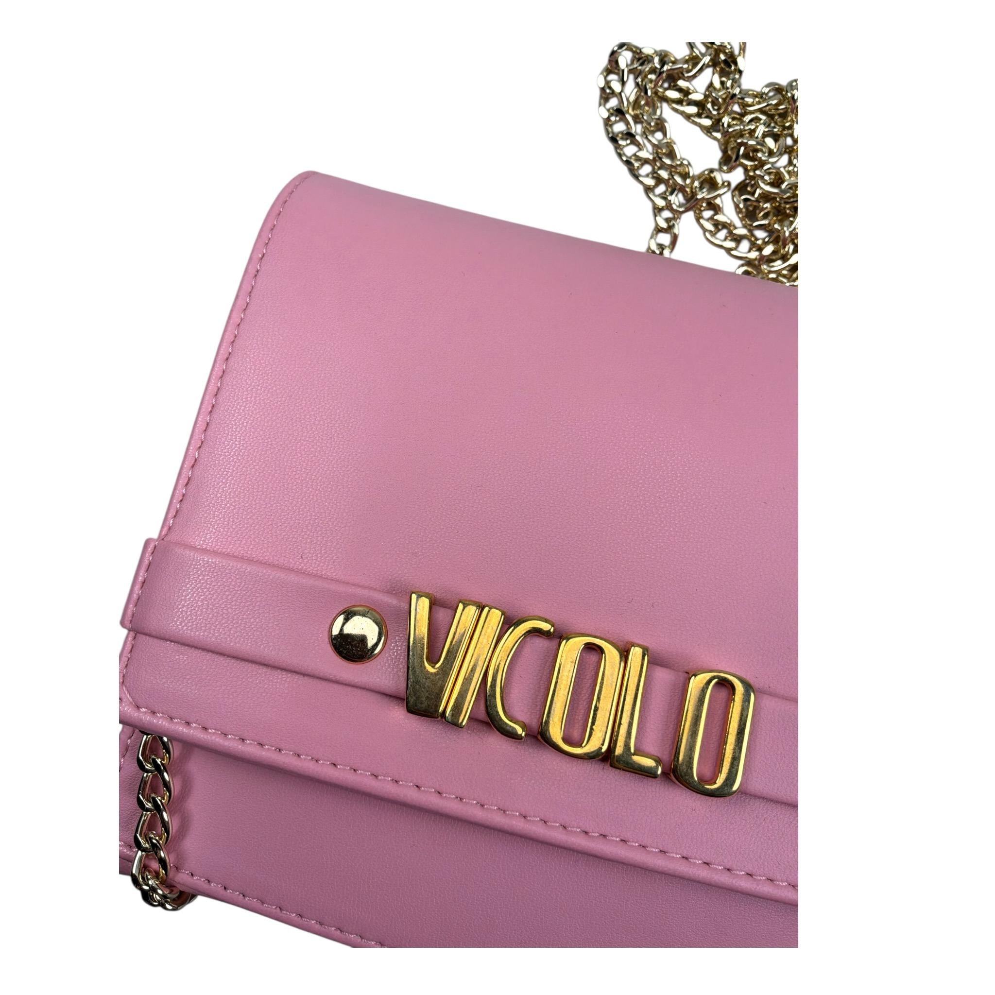 Vicolo Borsa Tinta Unita con Logo E Tracolla per Bambina BRSV ROSA VICOLO 