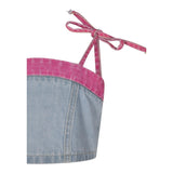 Marc Ellis Top tinta unita In Denim Azzurro per Bambina JMJTP01212 AZZURRO MARC ELLIS 