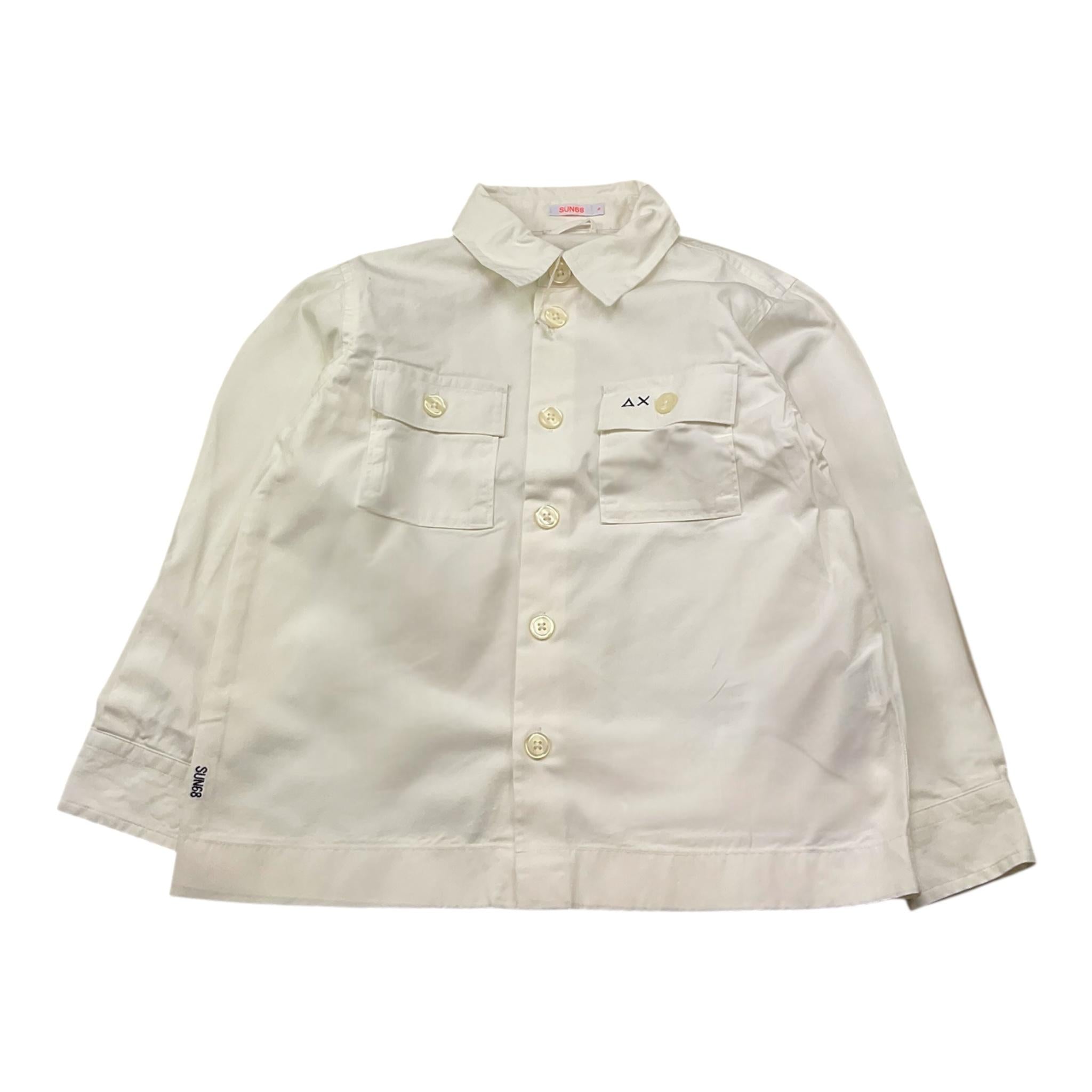 Sun68 Camicia Manica Lunga Tinta Unita per Bambino CPS35313 PANNA SUN68 