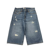 Moschino Bermuda In Denim Tinta Unita per Bambino HUQ026 BLU MOSCHINO 