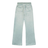 Juicy Couture Pantalone In Velluto Tinta Unita per Bambina JBX6490 VERDE ACQUA JUICY COUTURE 
