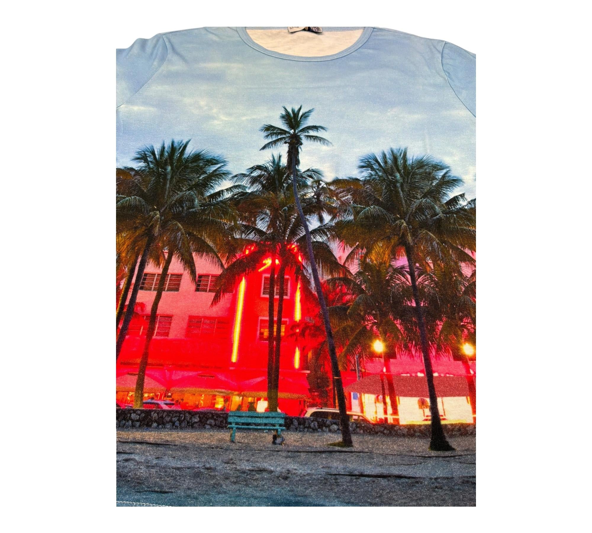 Monnalisa T-Shirt Girocollo Tinta Unita con Stampa per Bambino 259606 AZZURRO MONNALISA 