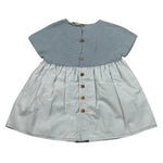 Wedoble Abito Mezza Manica Fantasia A Righe per Neonata V2404404R AZZURRO POLVERE WEDOBLE 