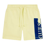 Guess Bermuda Tuta Tinta Unita con Logo per Bambino N3GD03KA6R0 GIALLO GUESS 