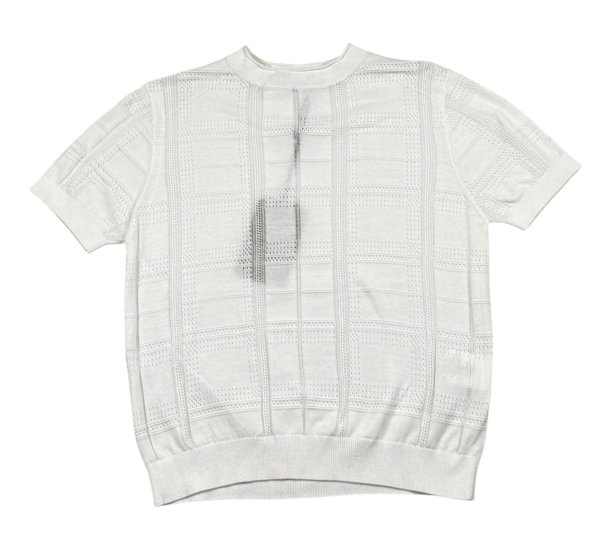 Paolo Pecora T-Shirt Girocollo Tinta Unita con Trafori per Bambino PP4279 BIANCO PAOLO PECORA 