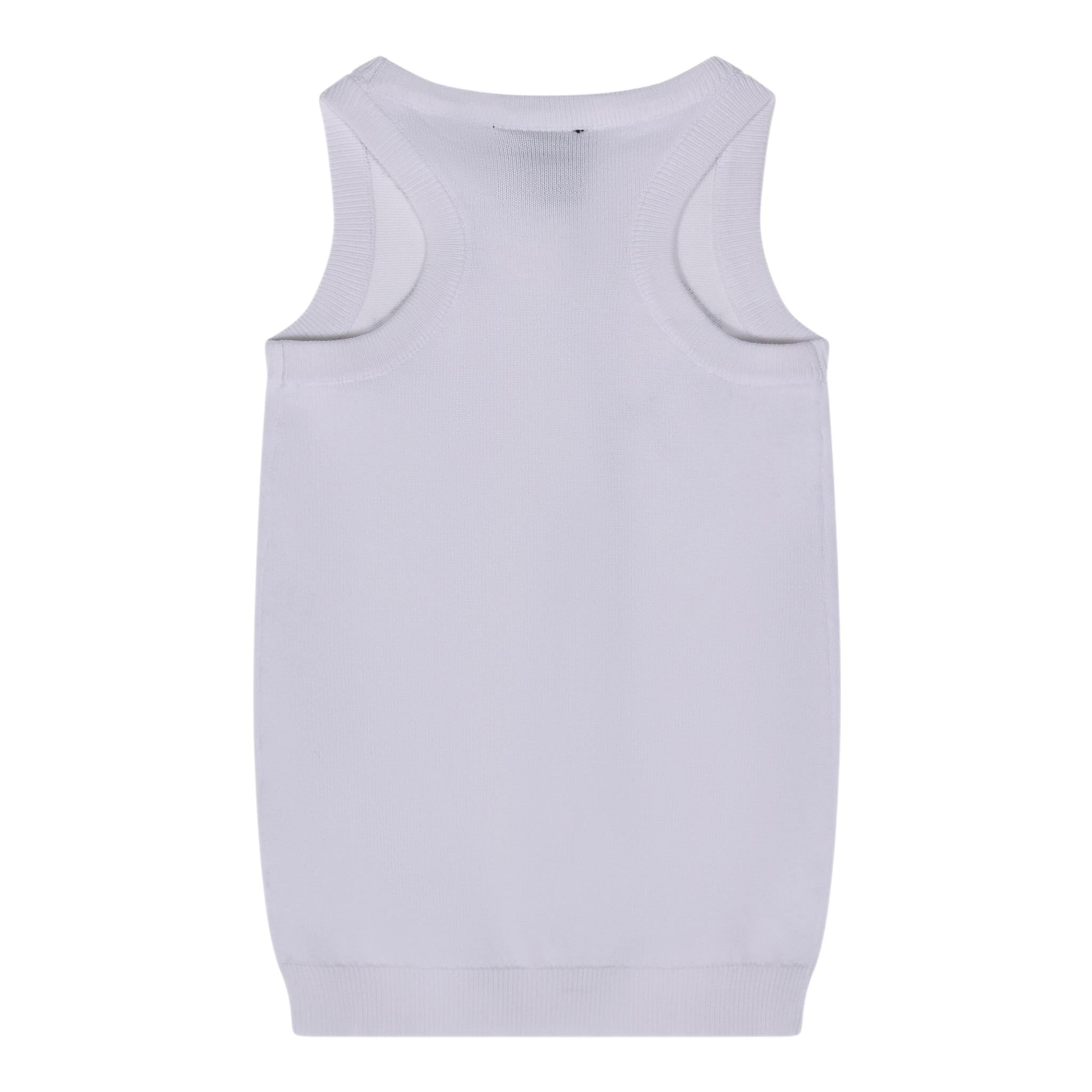 Marc Ellis Abito Tinta Unita Giromanica con Brillantini per Neonata JMNDR01443 BIANCO MARC ELLIS 