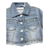 Minibanda Giubbino In Denim Tinta Unita per Neonata 36729 AZZURRO MINIBANDA 